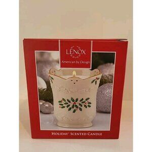 Lenox American by Design Holiday Porcelain Cup‎ Scented Candle 4" Tall Christmas